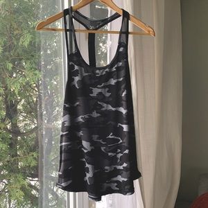 Black Grey Camo Workout Tank
